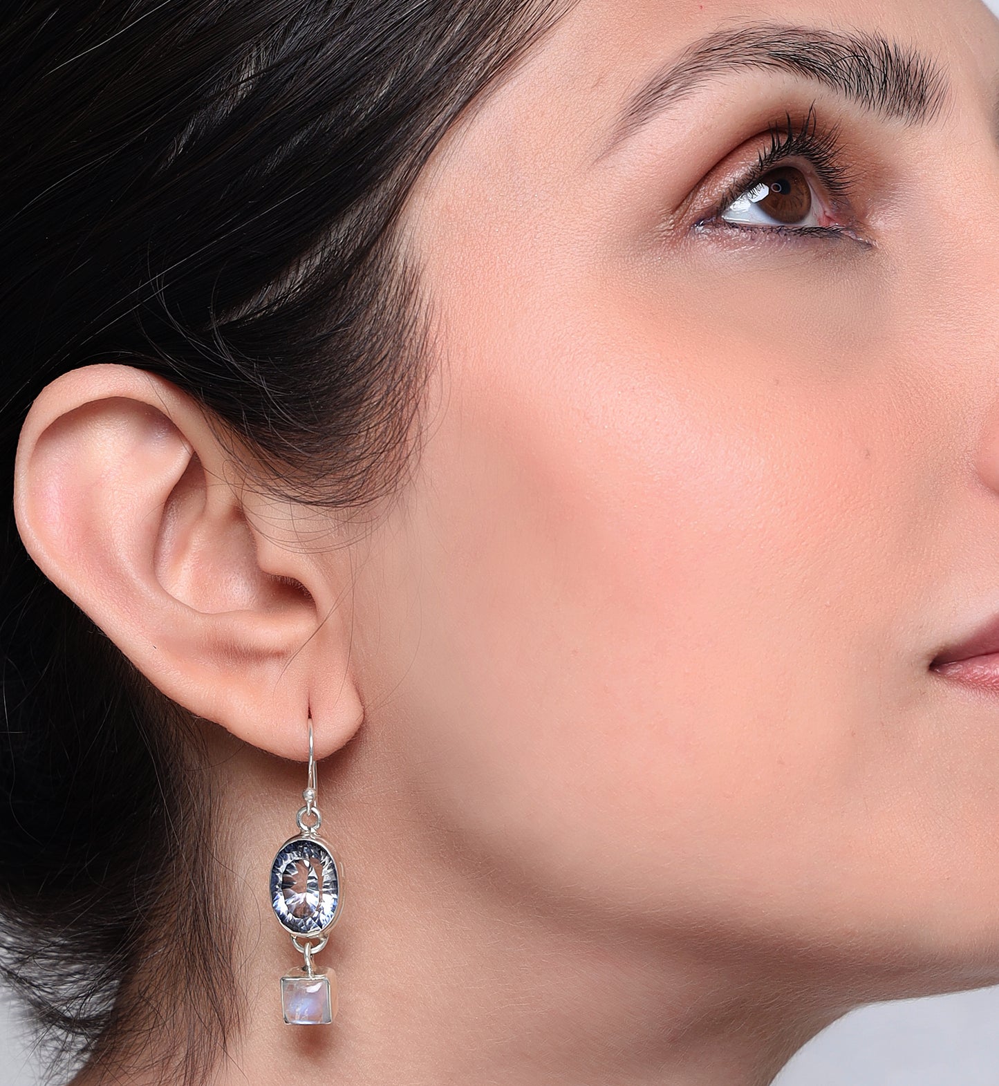 Kyanite and Moonstone Earrings