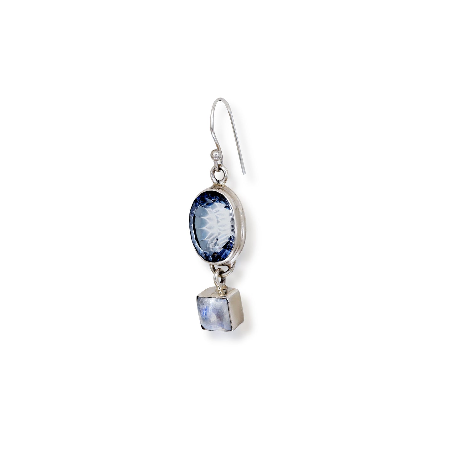 Kyanite and Moonstone Earrings