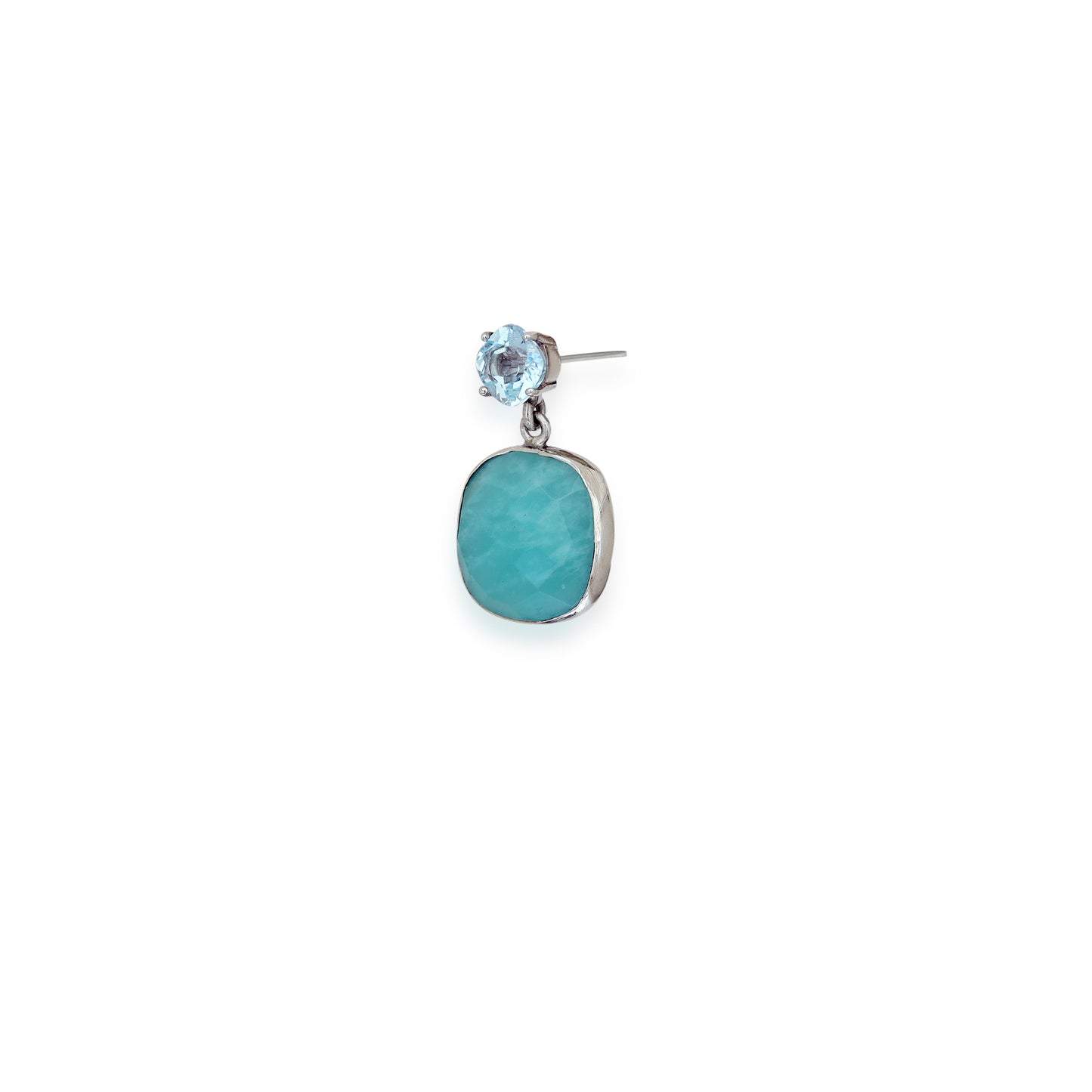 Blue Topaz and Aquamarine Earrings