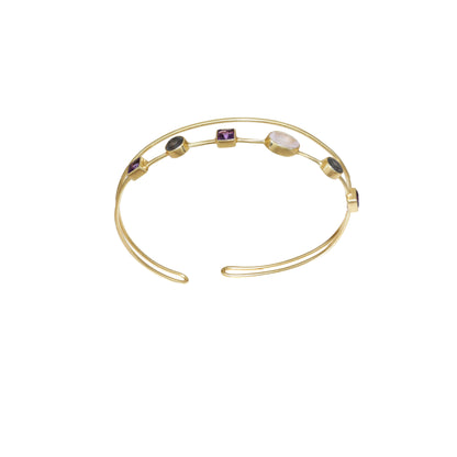 Amethyst, Moonstone and Labradorite Bracelet