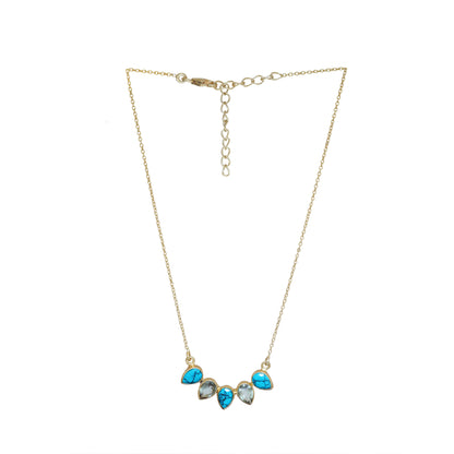 Turquoise and Blue Topaz Necklace